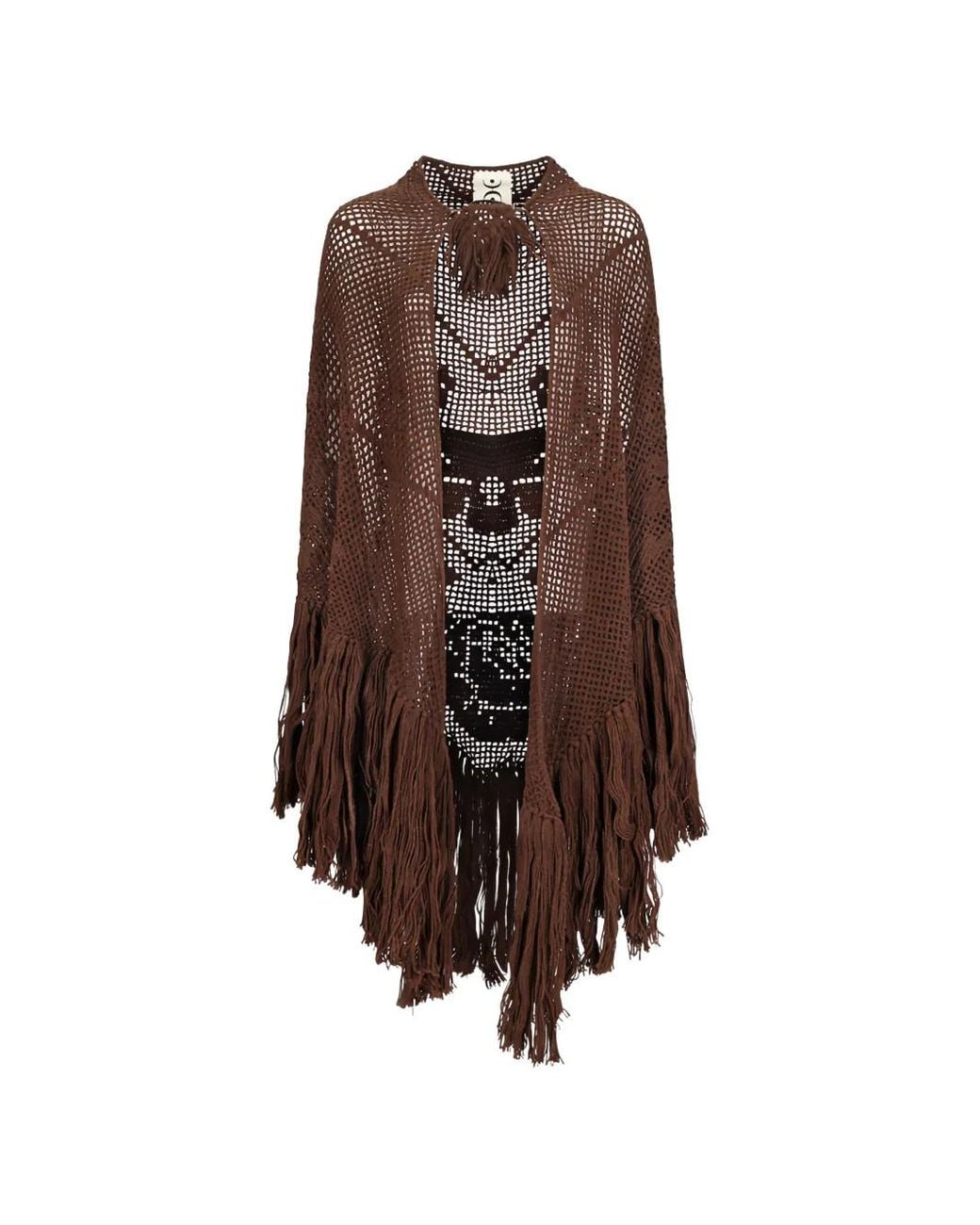 CHIARA BIASI Brown Cape Peony À Franges