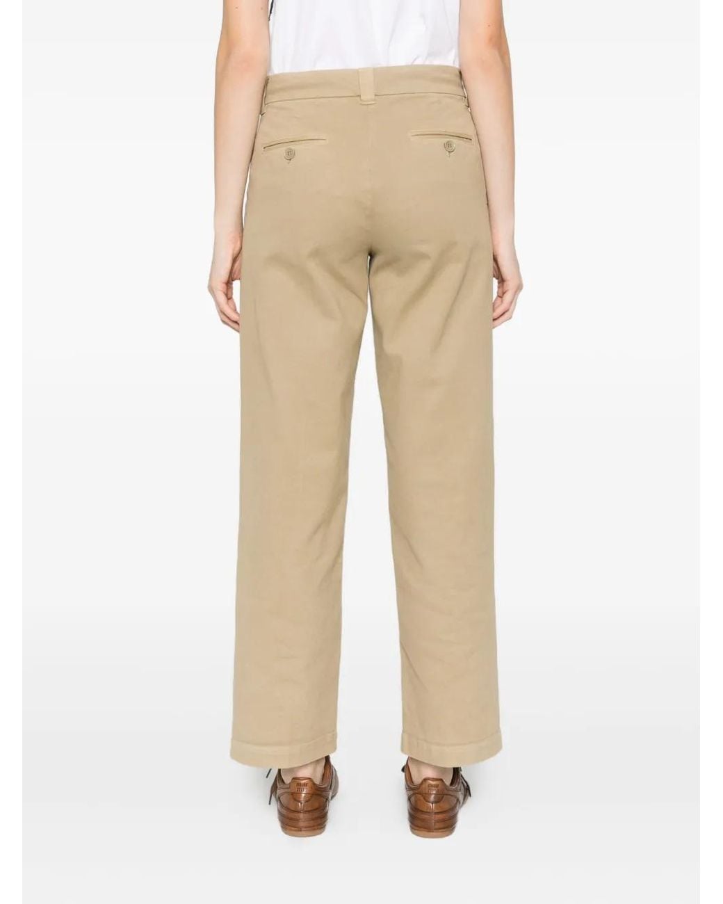 Aspesi Natural Pantalon Évasé À Boutonnière