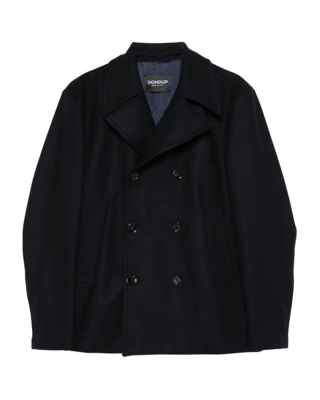Dondup Black Double-Breasted Jacket for men