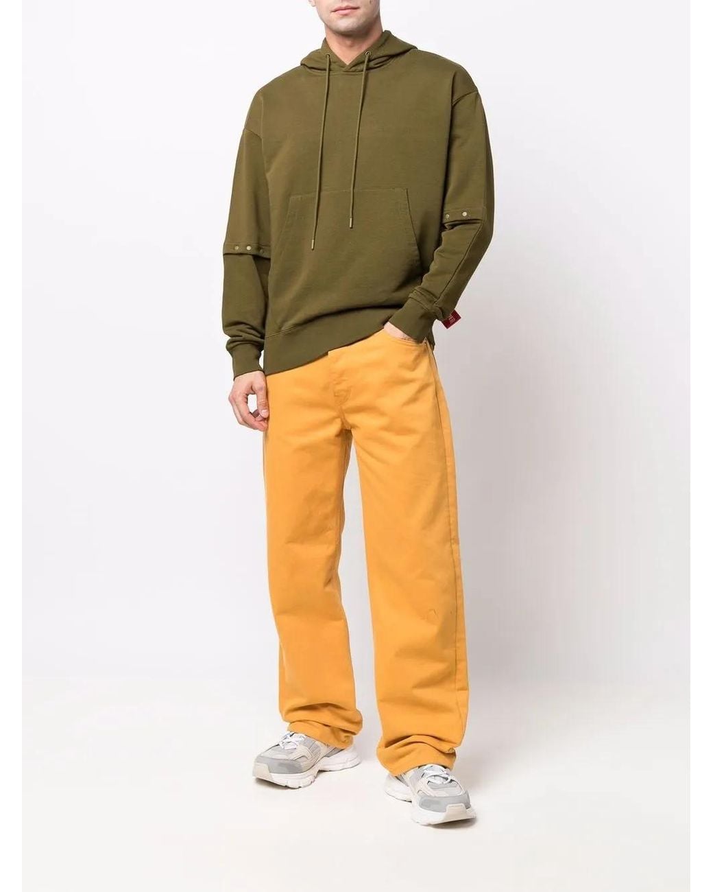Camper Green Logo-Patch Drawstring Hoodie