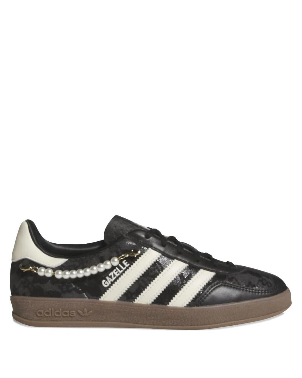 Adidas Black Gazelle Indoor Pearl Embellished Trainers