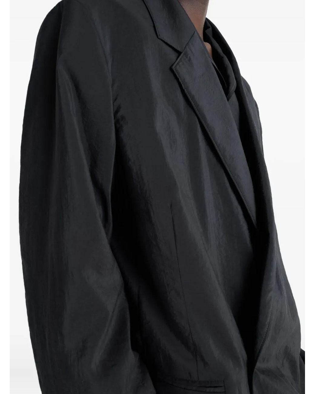 Lemaire Black Single-Breasted Blazer for men