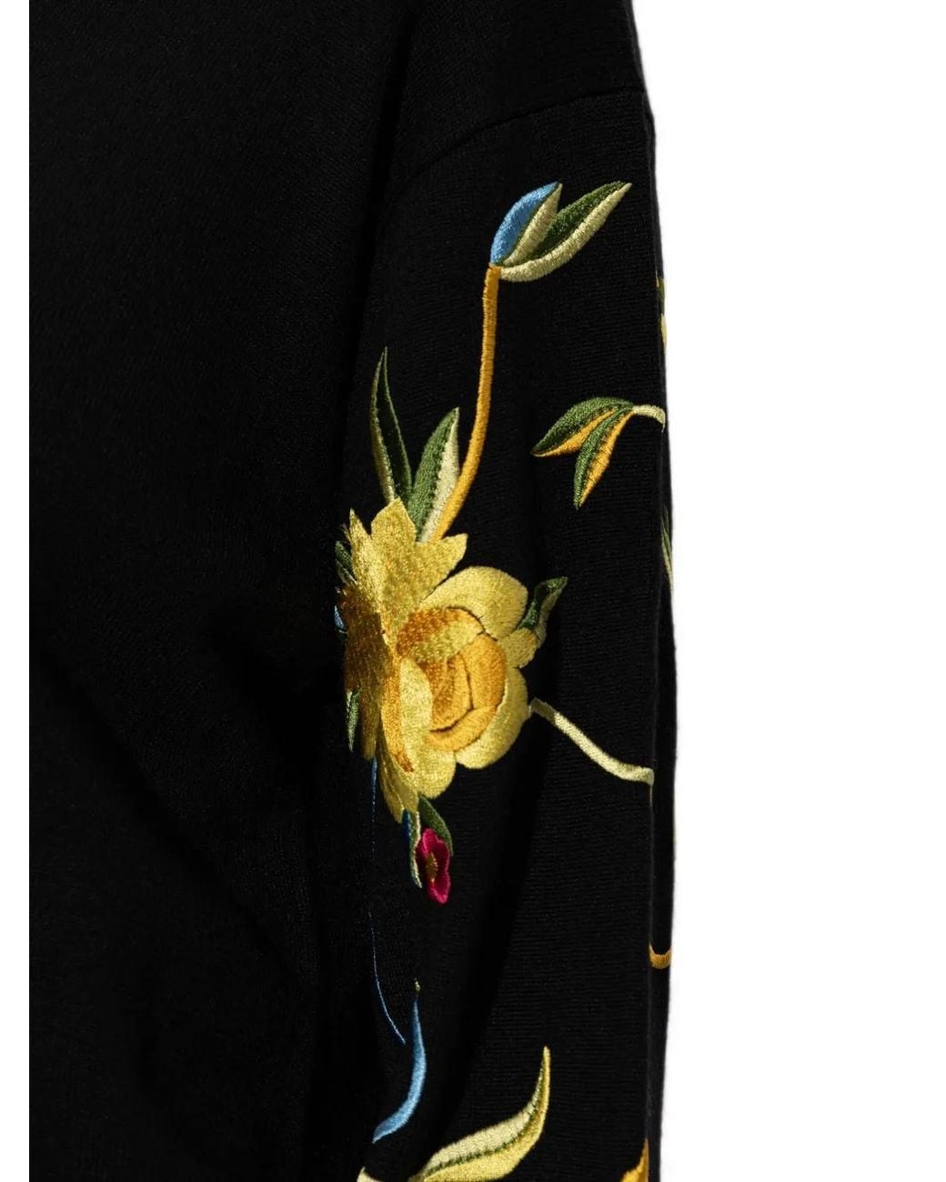 KENZO Black Wildflower Wool Jumper