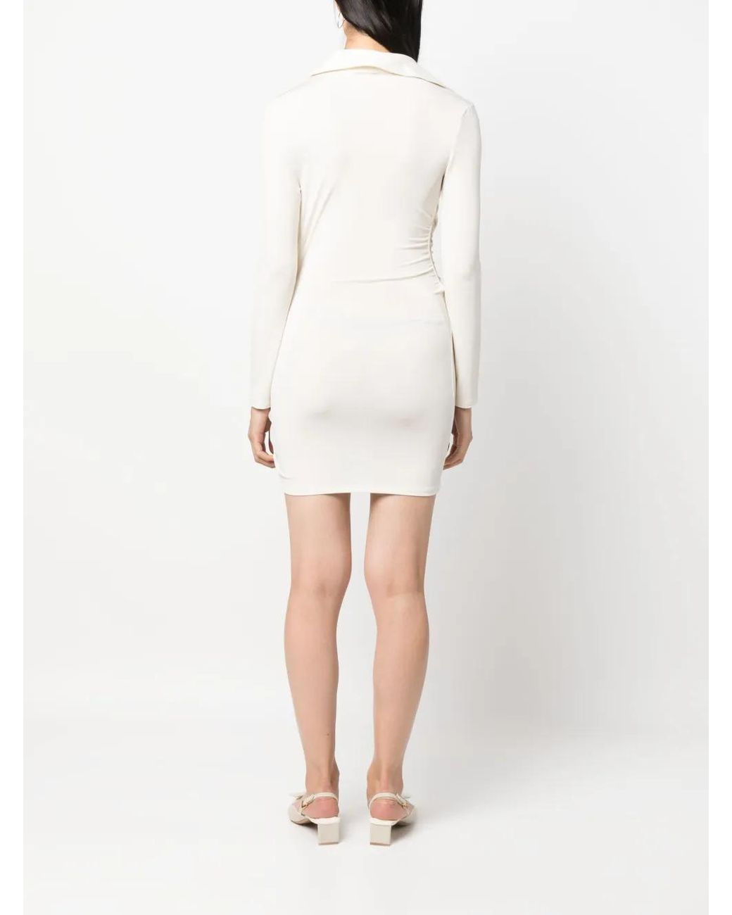 Jacquemus White La Robe Bahia Jersey Minidress