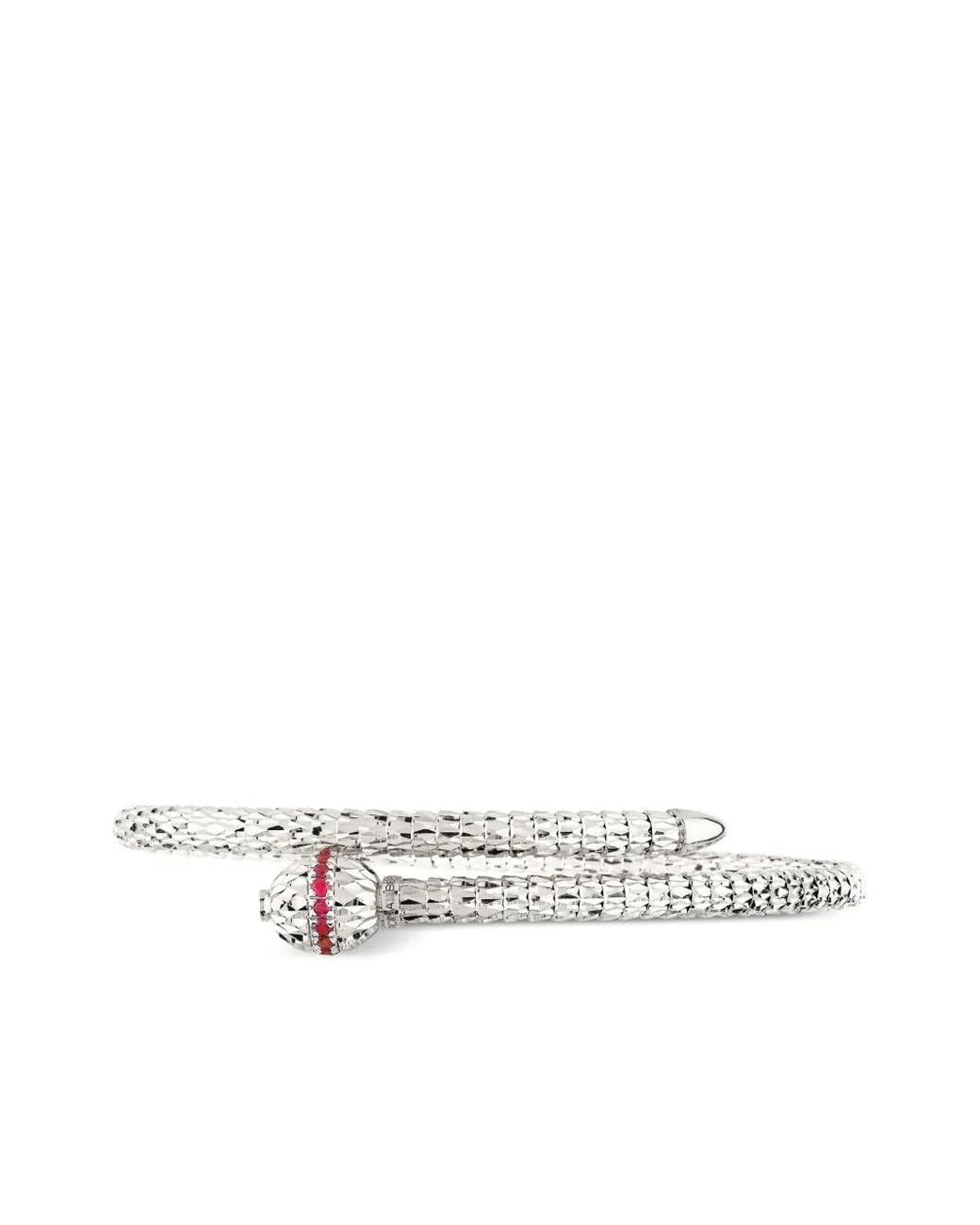 Officina Bernardi White 18Kt Ophidia Ruby Bangle