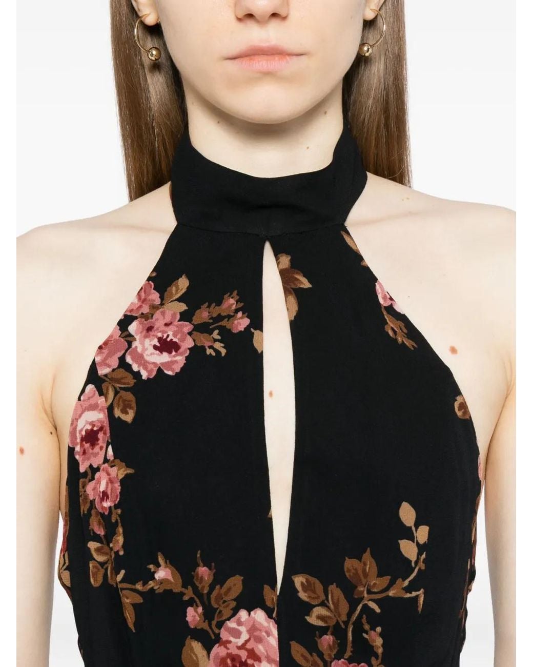 Reformation Black Noele Dress