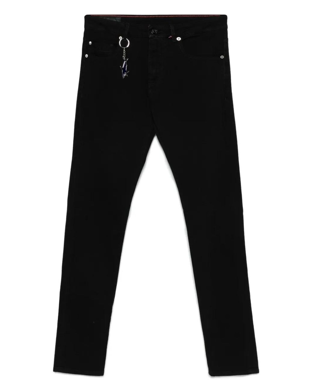 Paul & Shark Black Key-Chain Detail Trousers for men