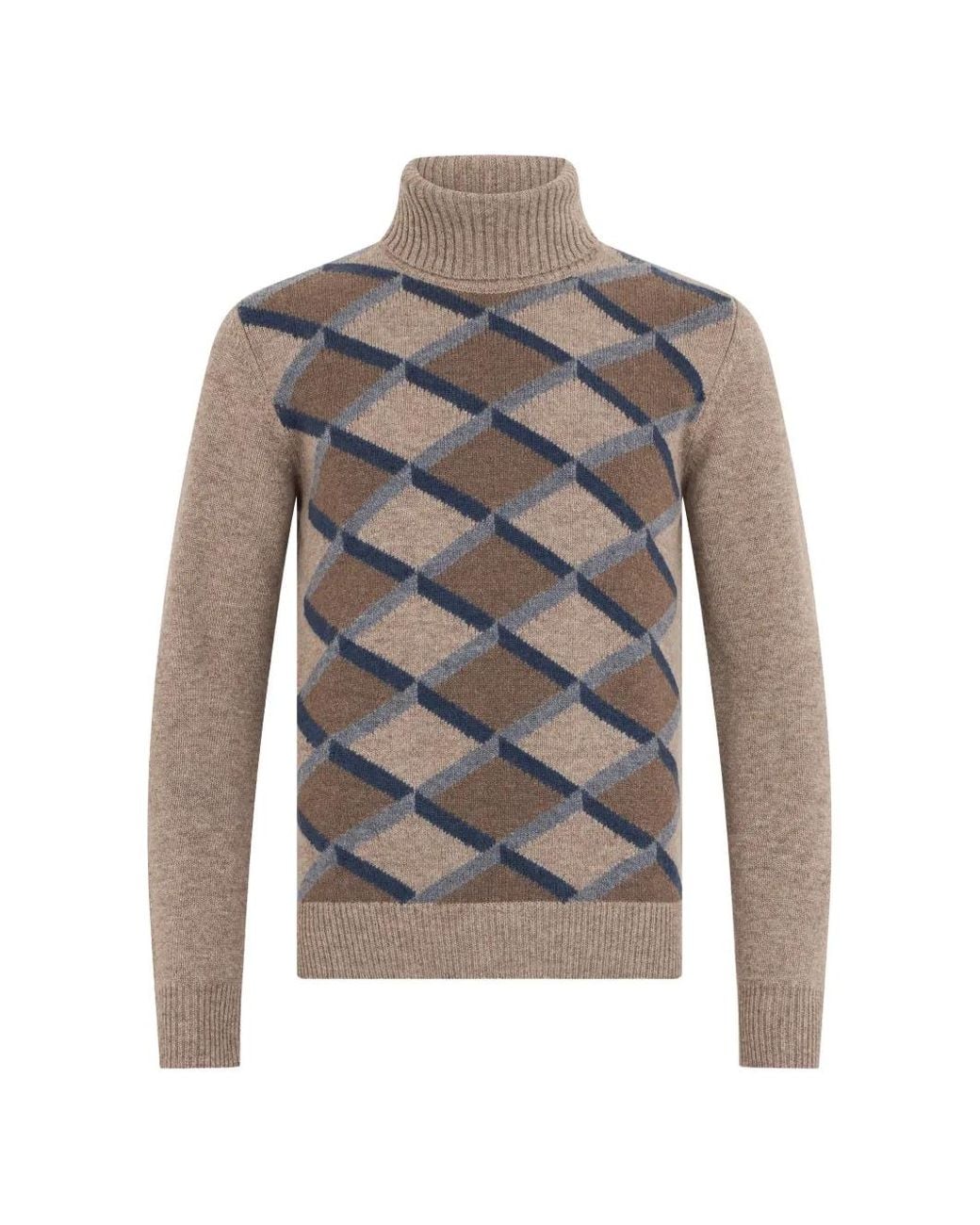 Pull À Col Roulé Fedeli pour homme en coloris Gray