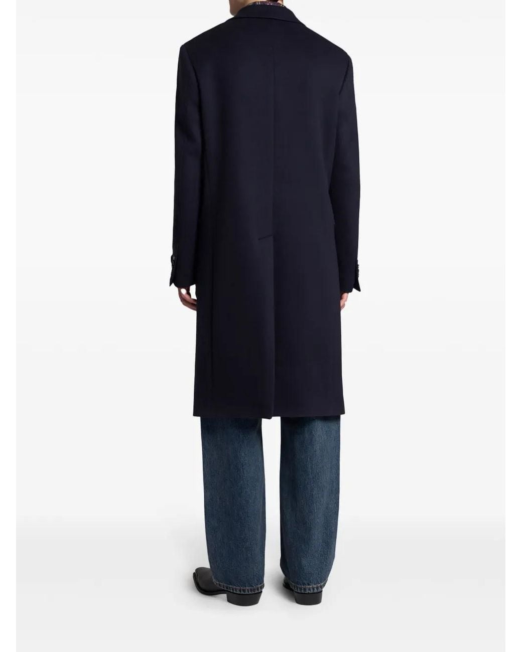Etro Blue Cashmere Coat for men
