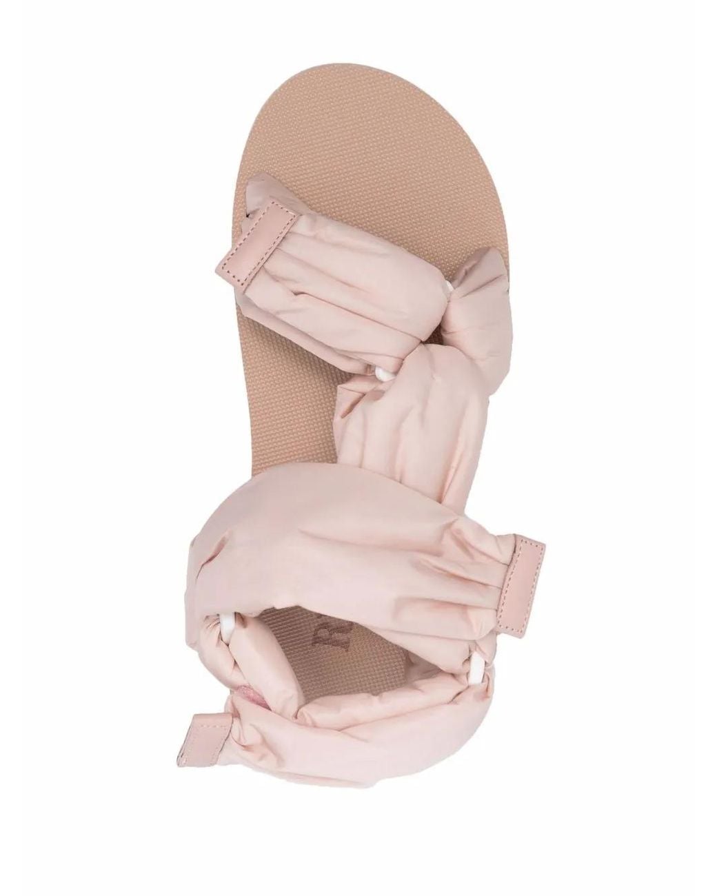 Red(v) Pink Puffy Strap Flatform Sandals