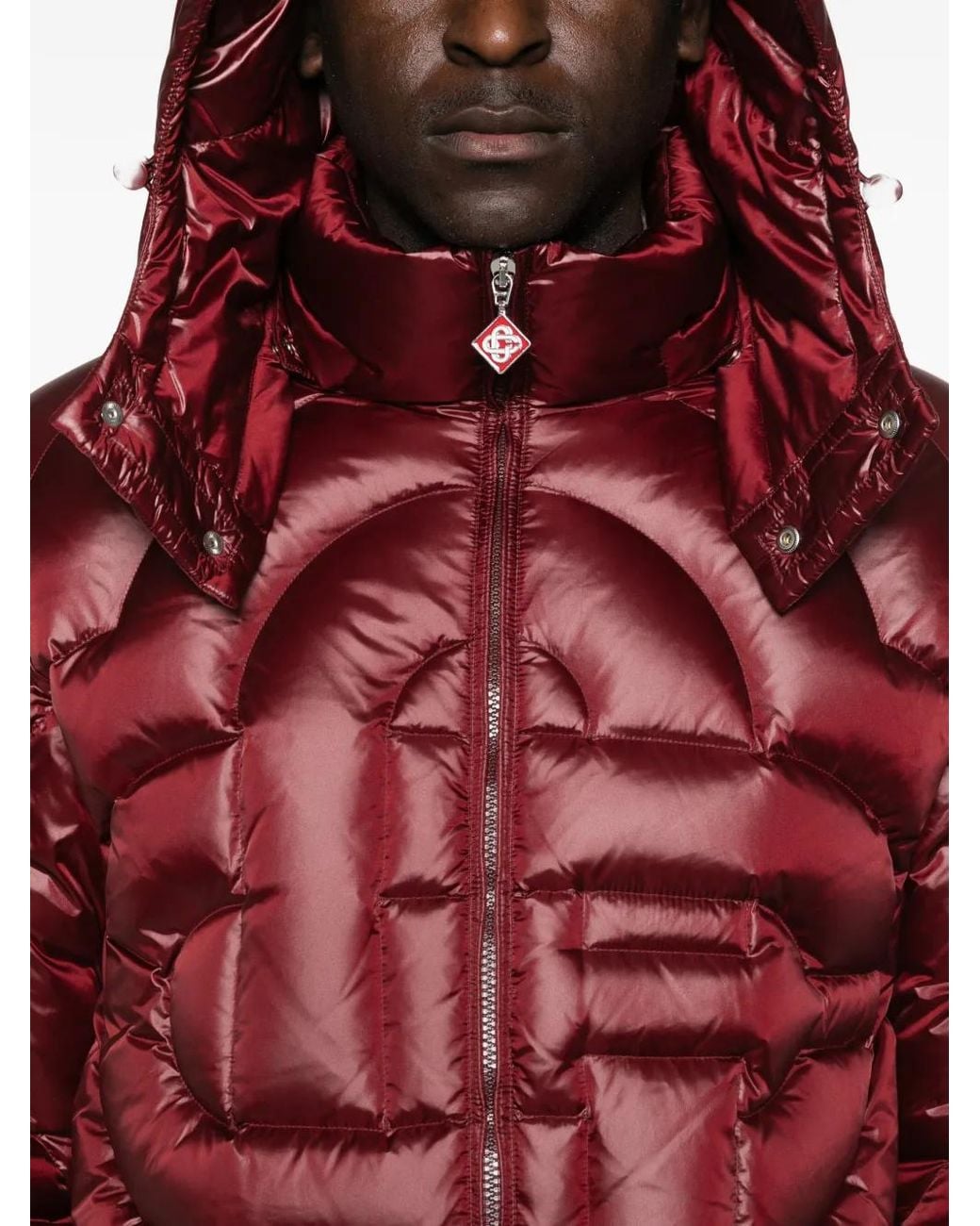 Casablanca Red Quilted Puffer Jacket for men