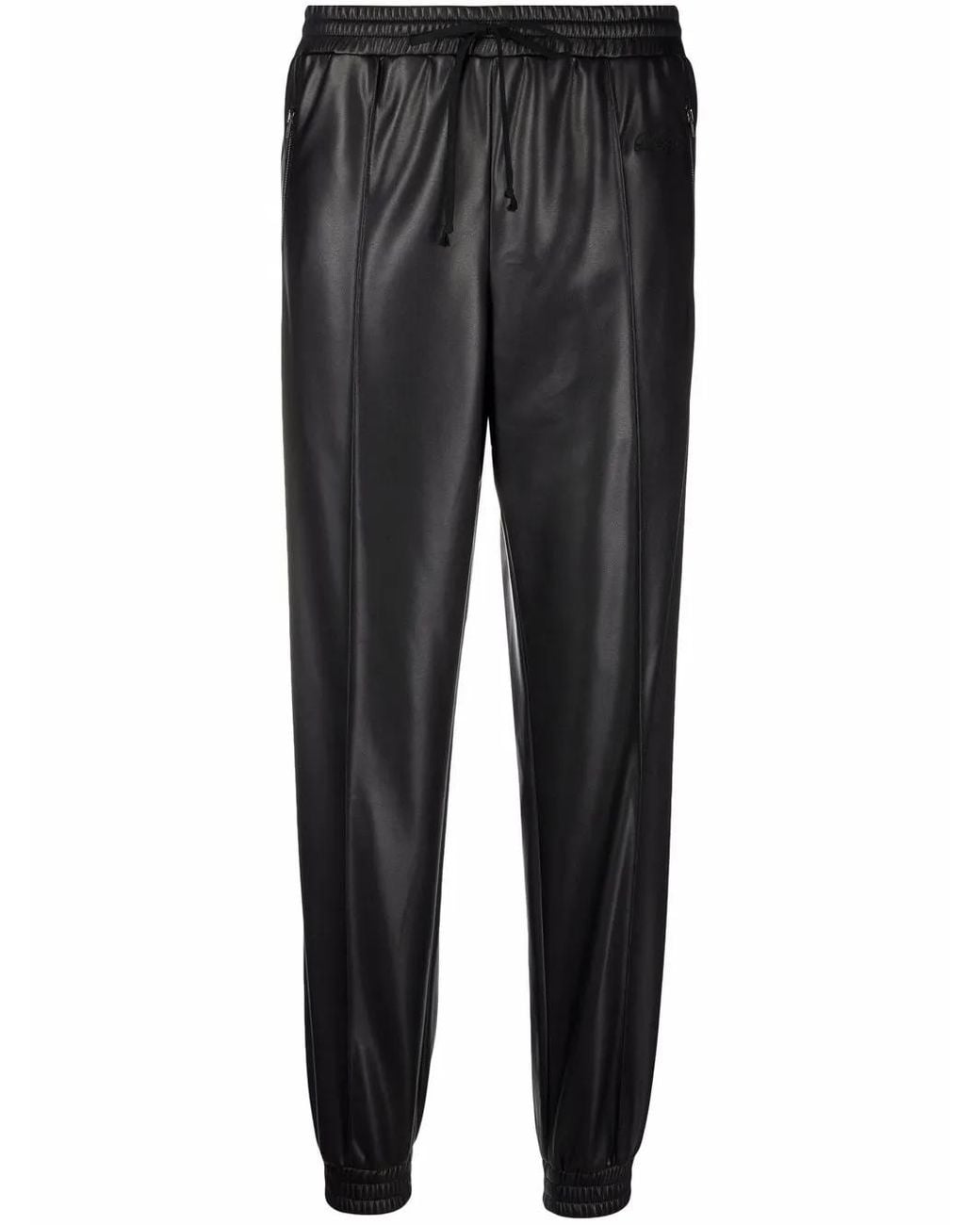 Philosophy Di Lorenzo Serafini Black Elasticated-Waist Tapered Trousers