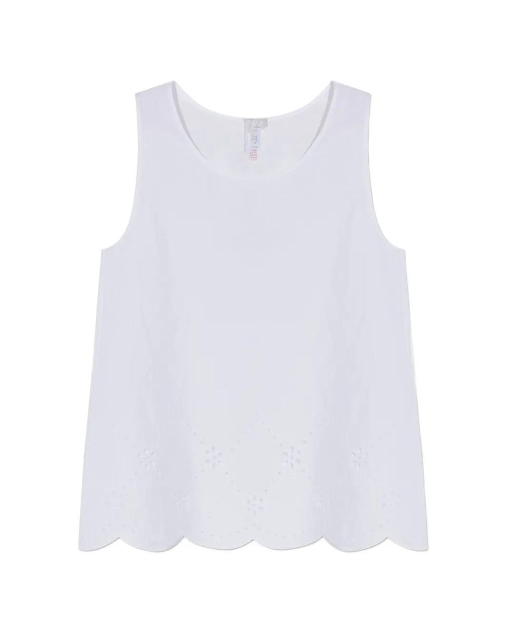 Hanro White Broderie-Anglaise Tank Top