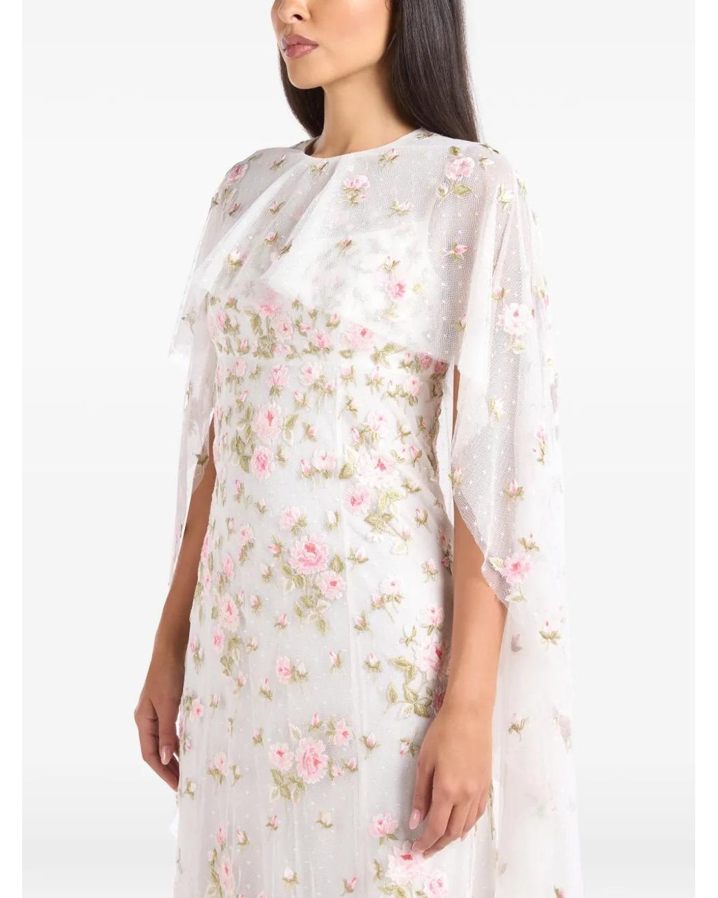 Needle & Thread Rose Bloom Avondjurk in het White