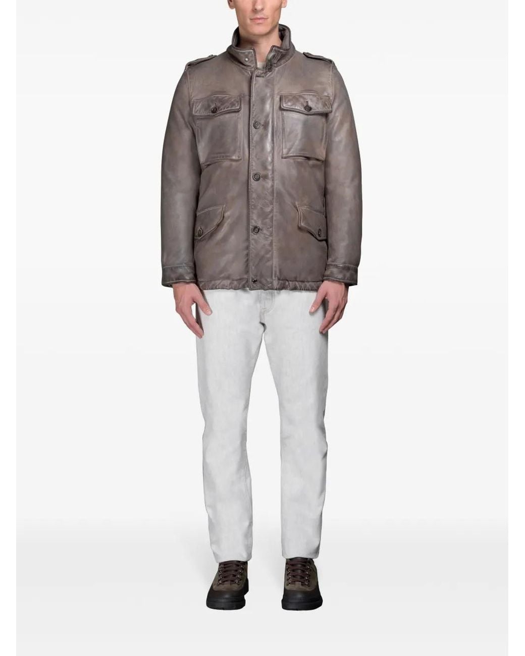 Moorer Gray Isac Jacket for men
