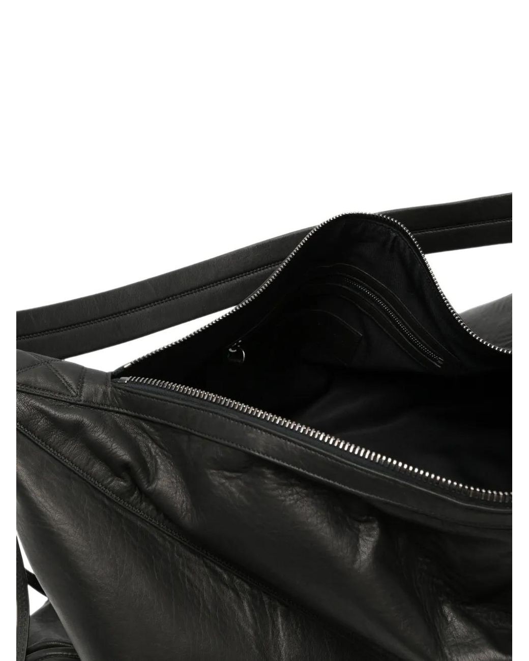 Isabel Benenato Black Oversized Panelled Leather Shoulder Bag for men