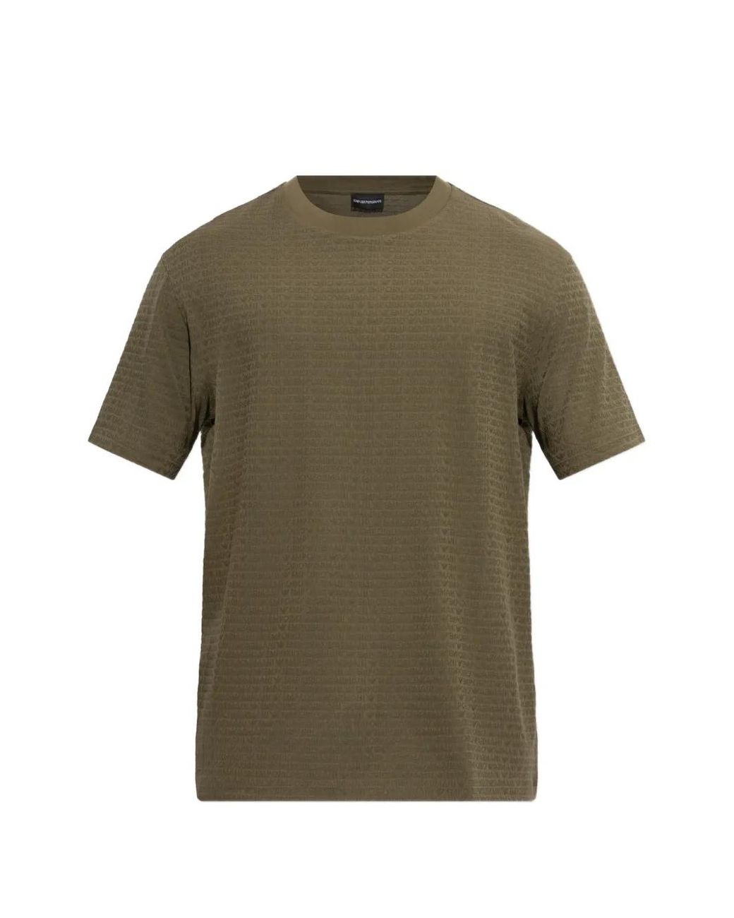 Emporio Armani Green Logo Cotton T-Shirt for men