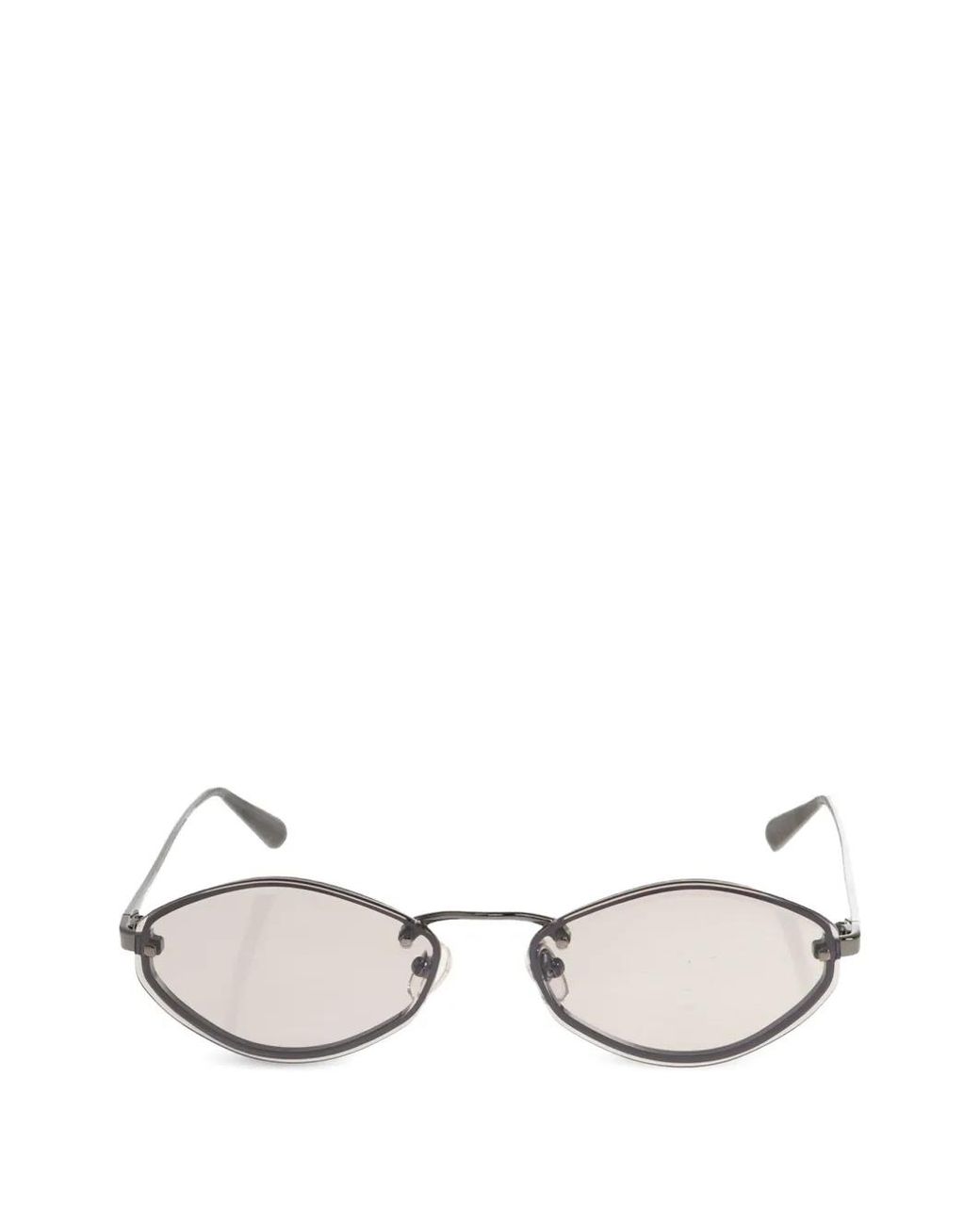 Jacquemus White Geometric-Frame Sunglasses