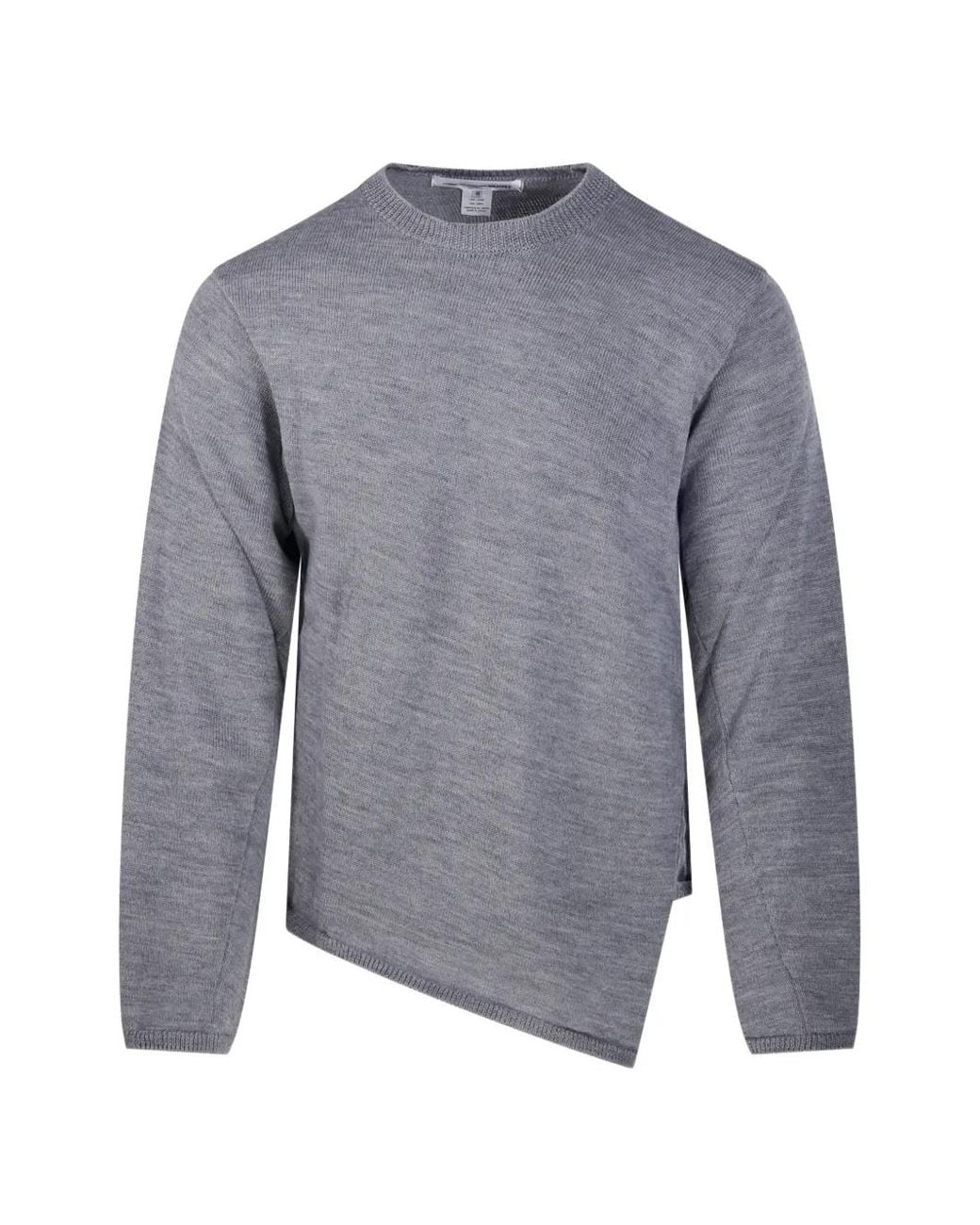 Comme des Garçons Blue Asymmetric-Hem Sweater for men