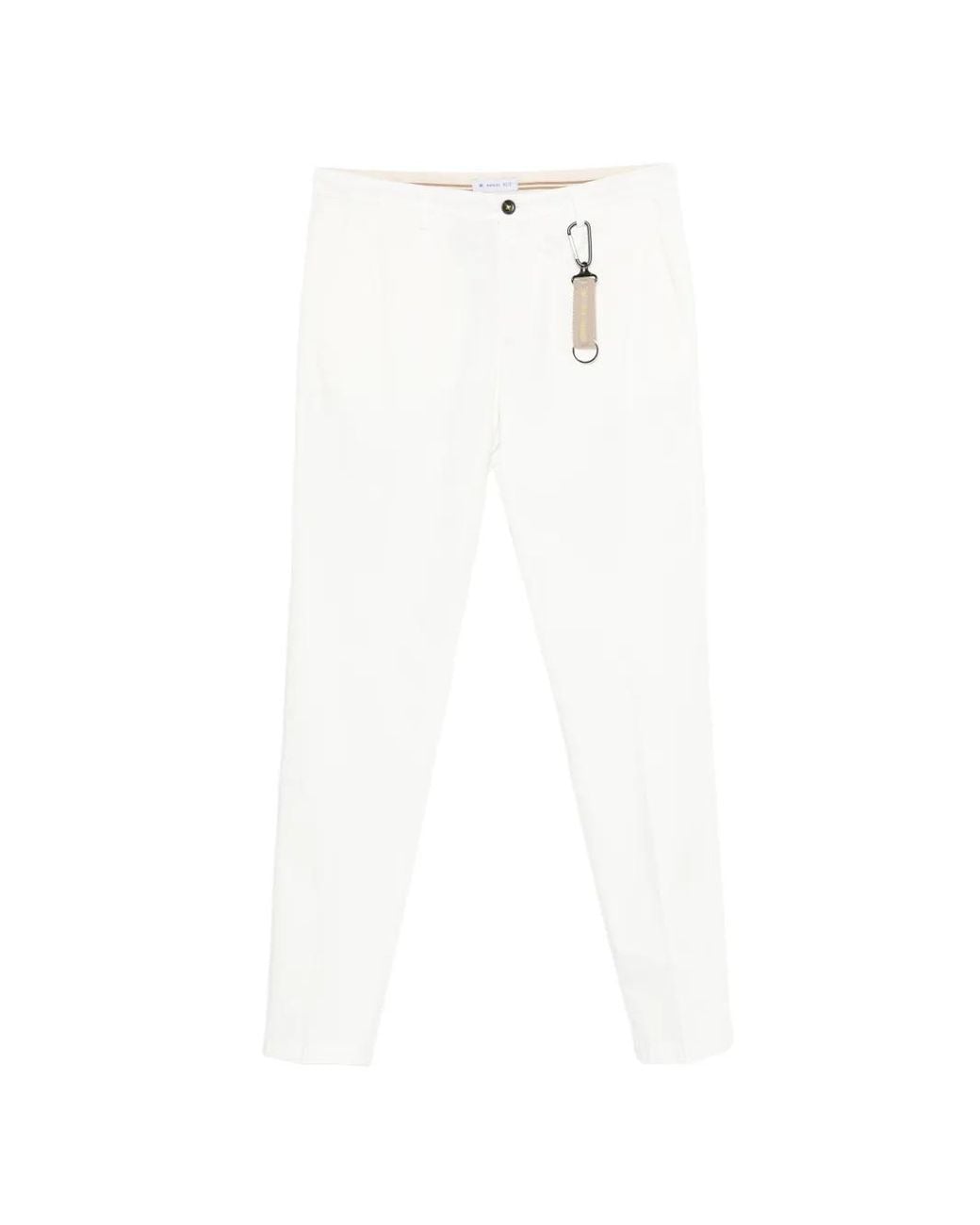 Manuel Ritz Hose Mit Logo-Patch in White für Herren