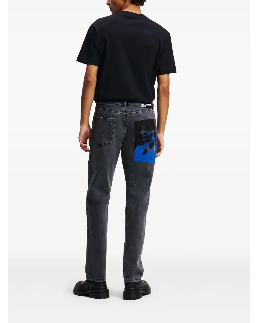 Karl Lagerfeld Blue Straight-Leg Jeans for men