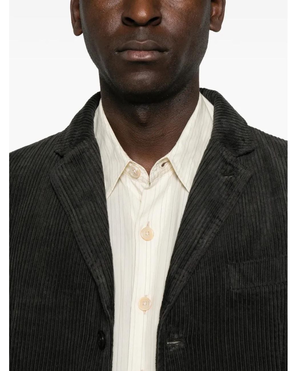 Aspesi Black Kuki Corduroy Blazer for men