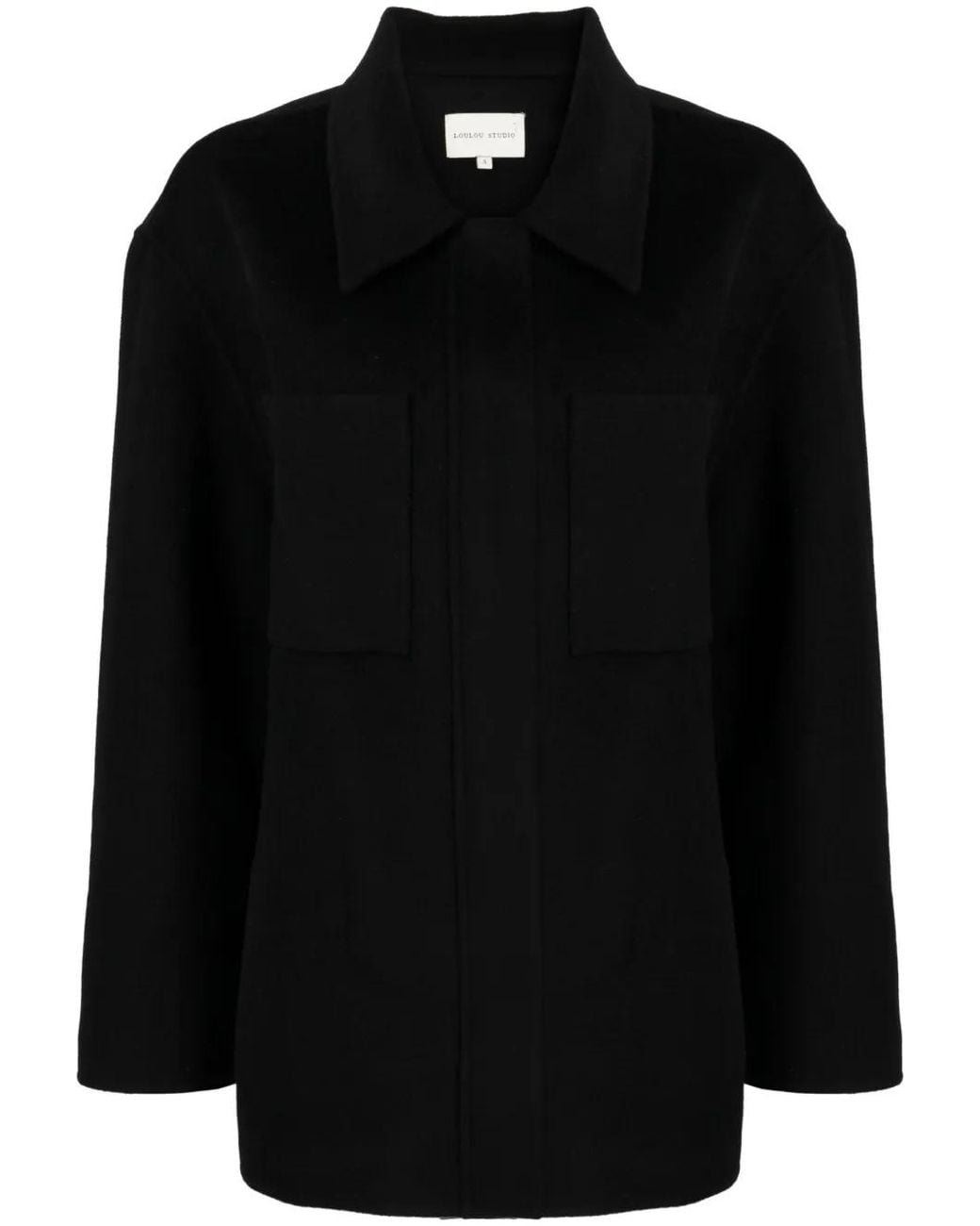 Loulou de Saison Black Cashmere Buttoned Jacket