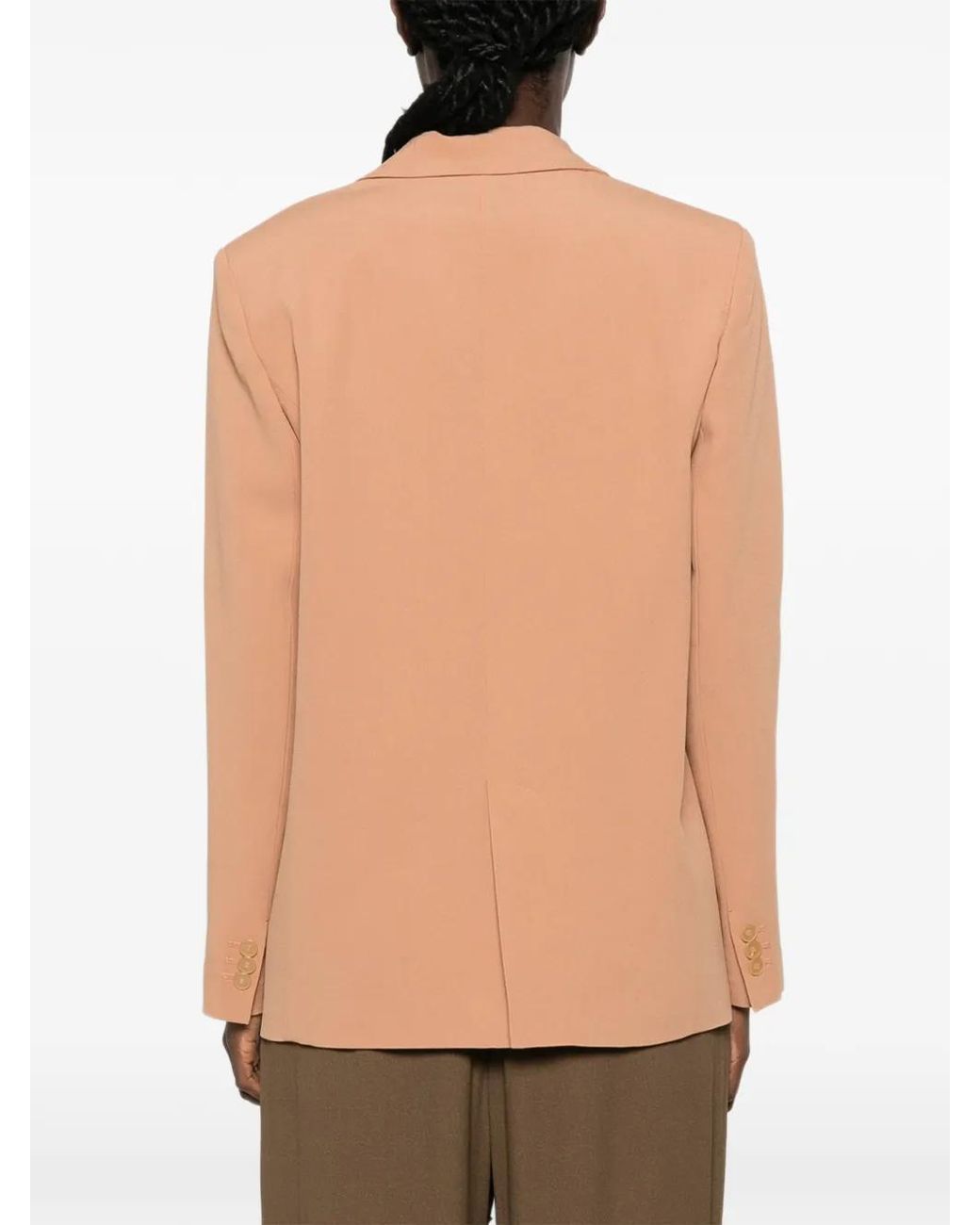 Forte_forte Natural Single-Breasted Peak-Lapel Blazer