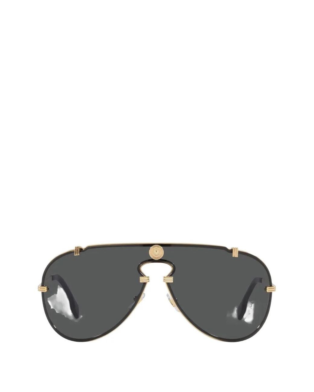 Versace Black Medusa Plaque Pilot Sunglasses for men
