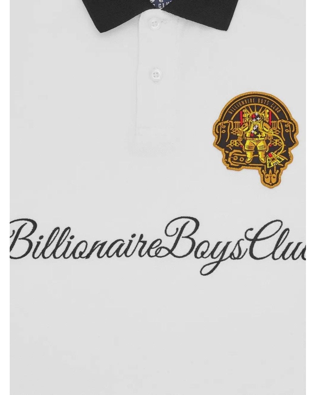 BBCICECREAM White Logo-Embroidered Contrast-Collar Polo Shirt for men
