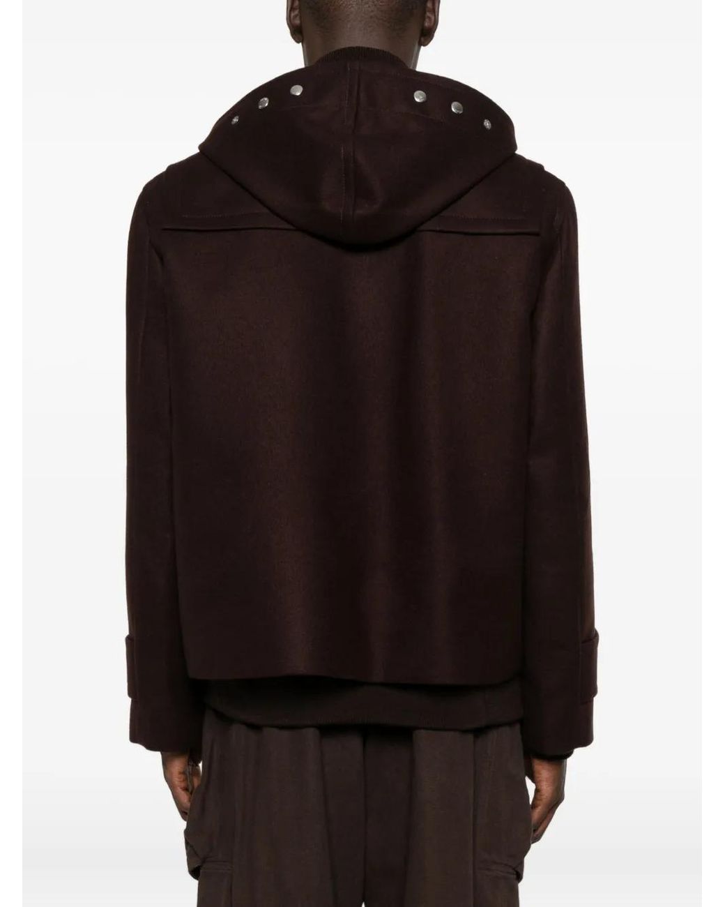 Sacai Black Hooded Toggle Jacket for men