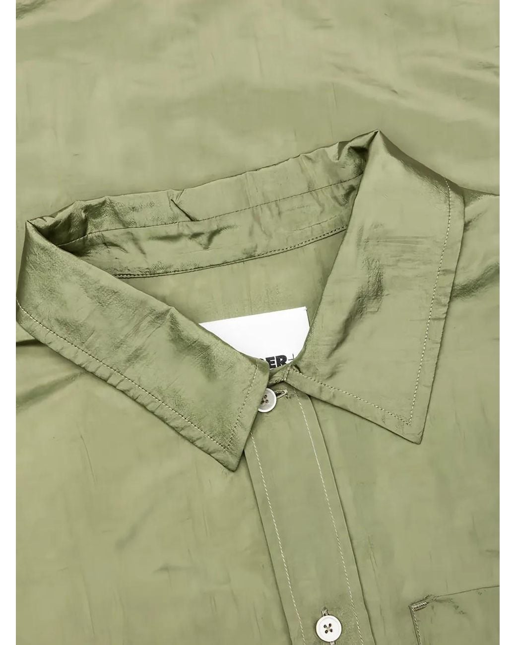 Camisa Con Bolsillo De Parche Jil Sander de hombre de color Green