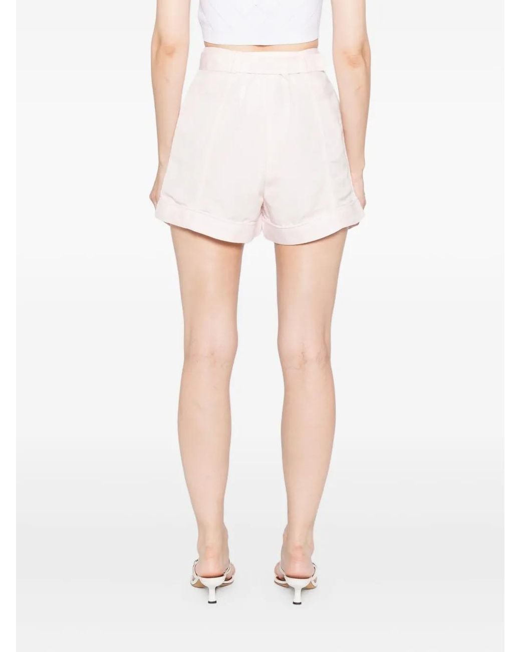 Aje. White Auden Shorts