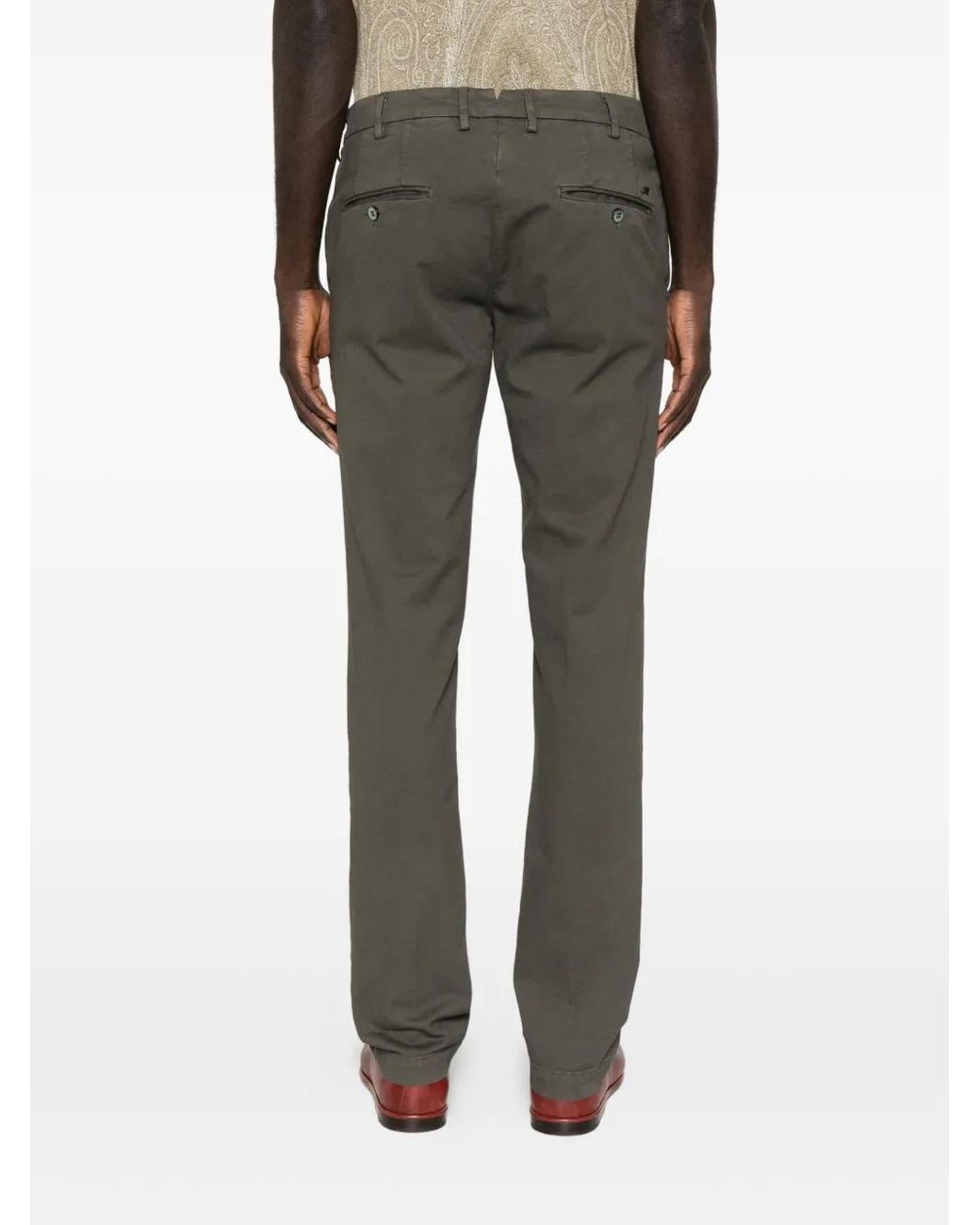 Mason's Gray Cuffed Straight-Leg Trousers for men