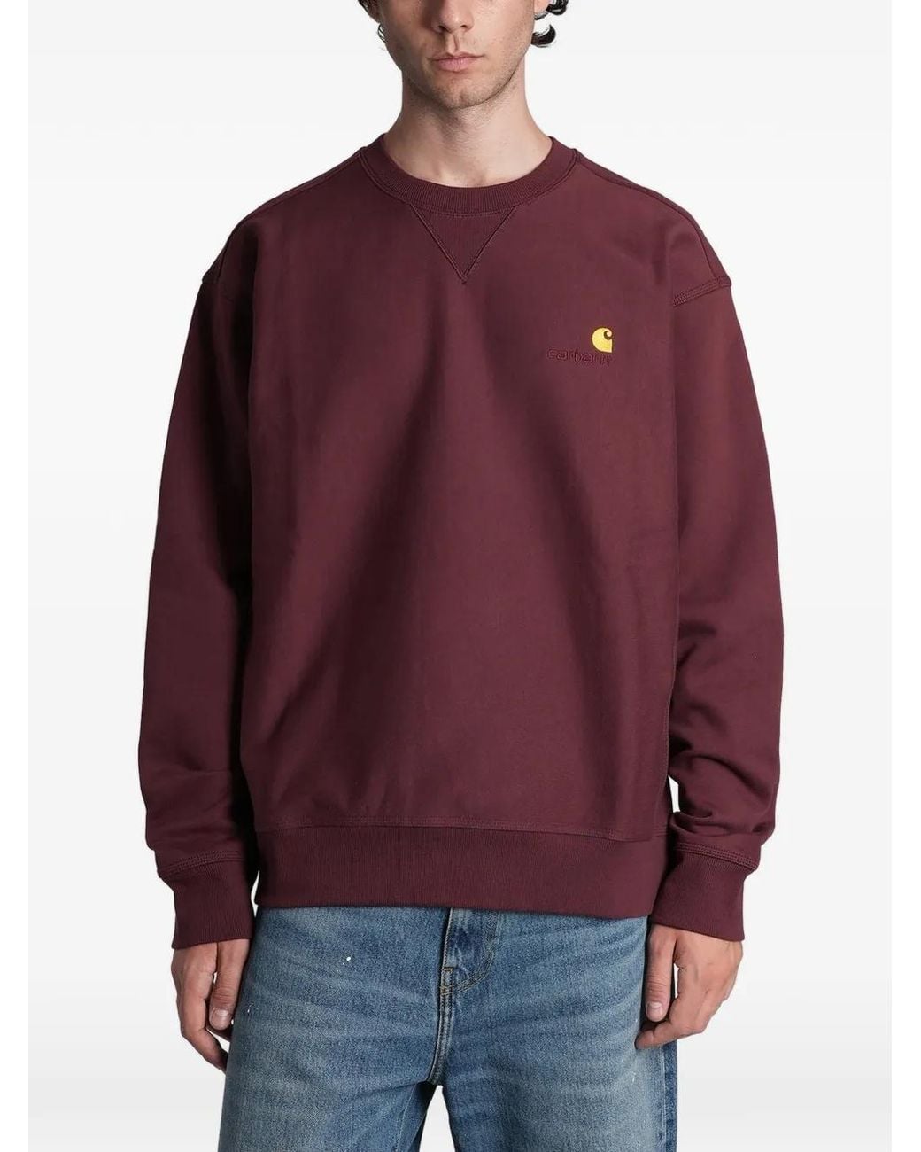 Carhartt Red American Script Sweatshirt for men