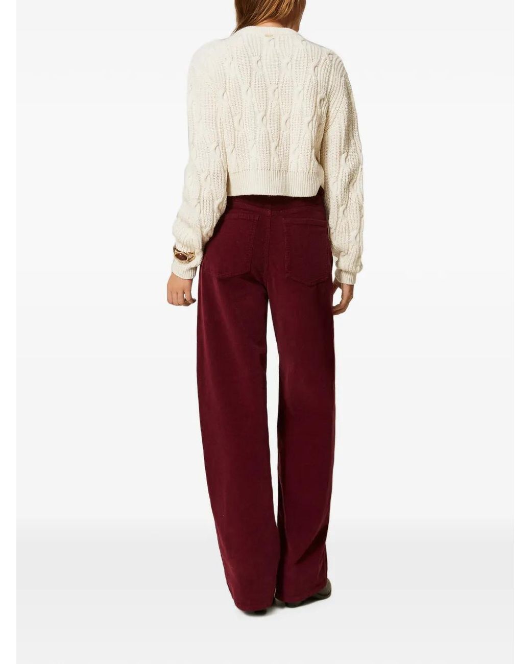 Twinset Red Balloon Corduroy Trousers