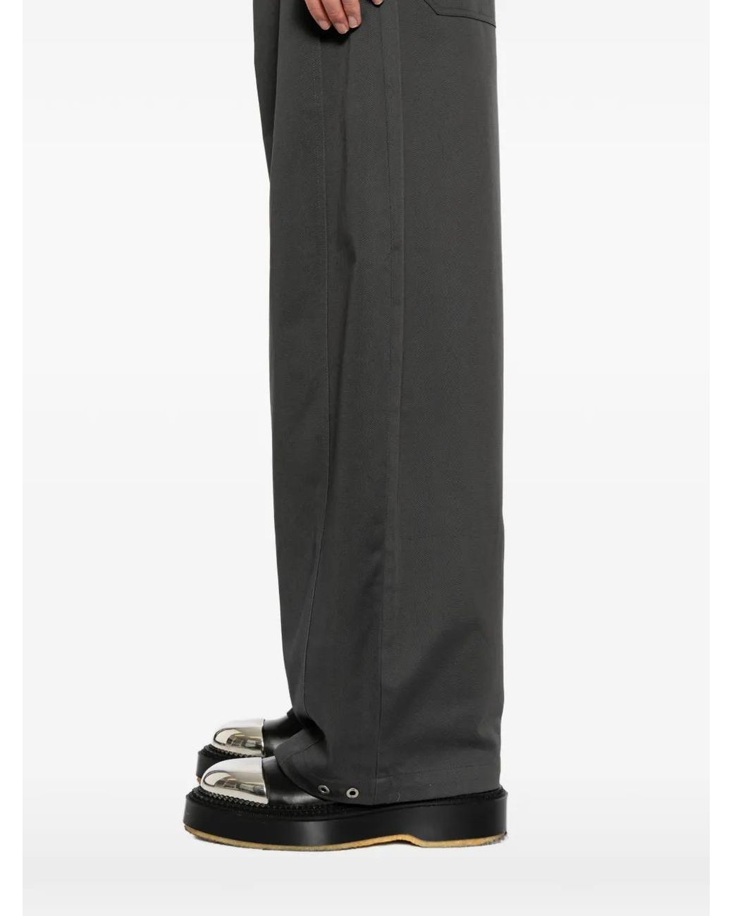 TEAM WANG design Gray Reset Wide-Leg Trousers