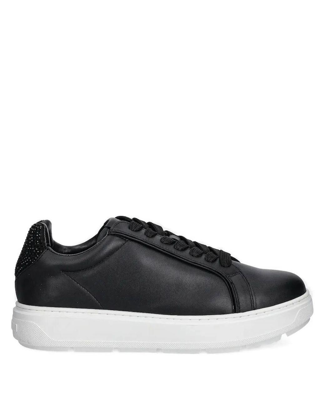 Love Moschino Black Embellished Lace-Up Sneakers