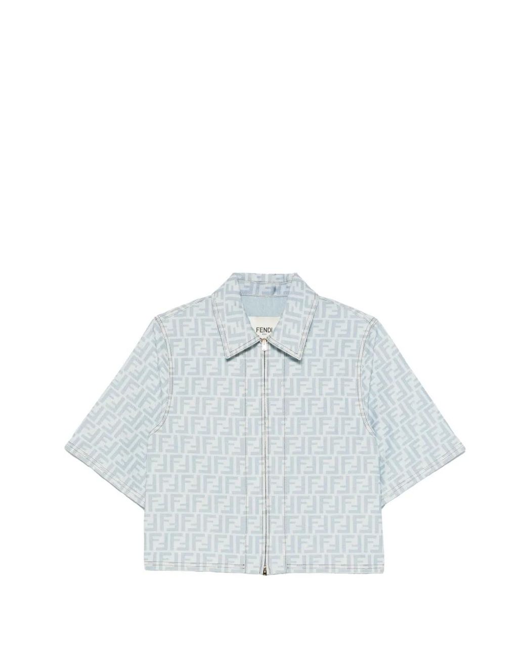 Fendi White Light- Ff Denim Jacket
