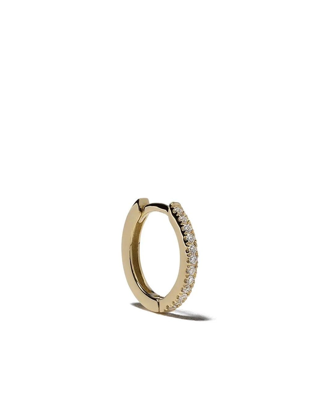 We by WHITEbIRD Metallic 18Kt Diamond Margot Large Hoop Single Earring