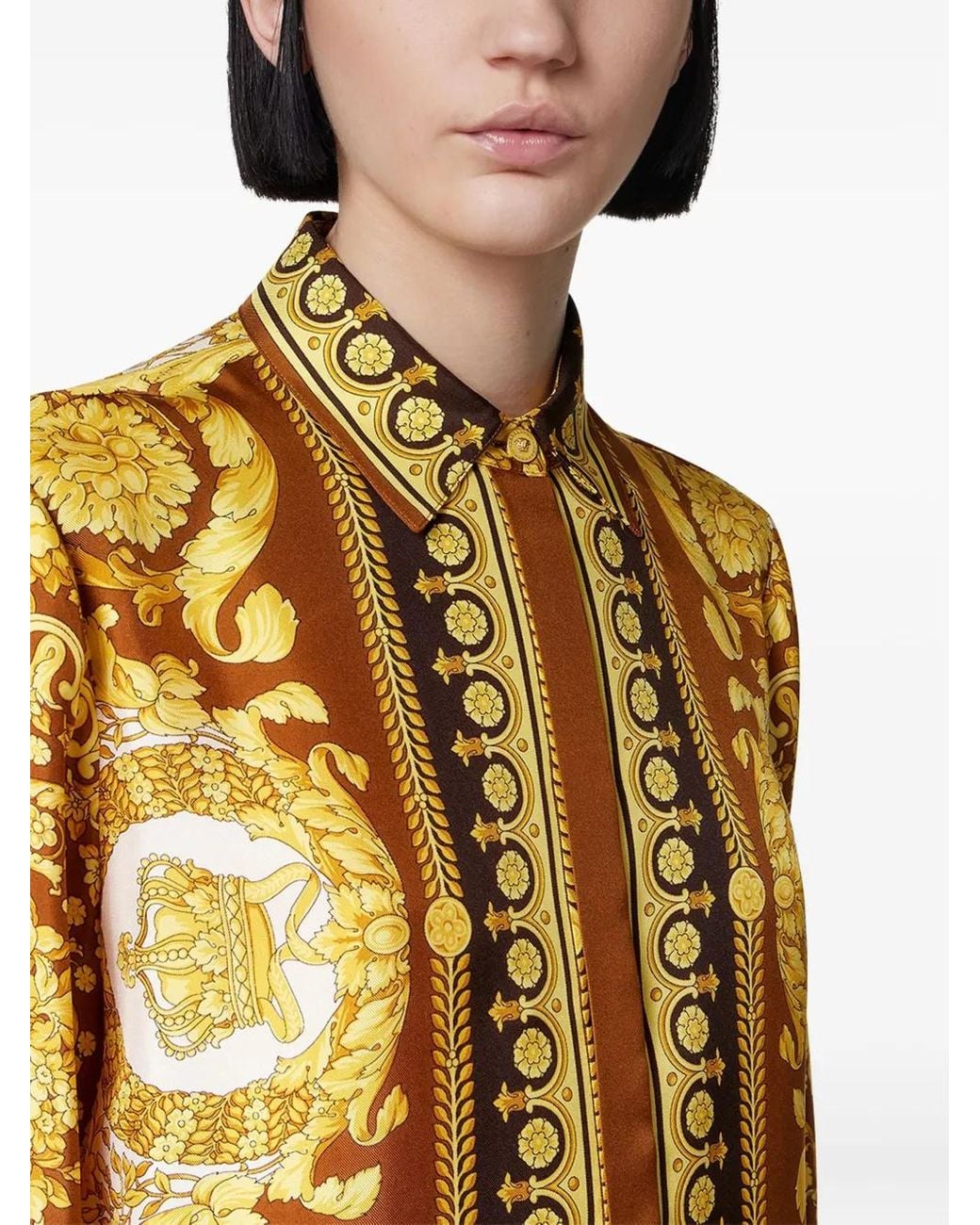 Versace 'barocco' Shirt in het Yellow