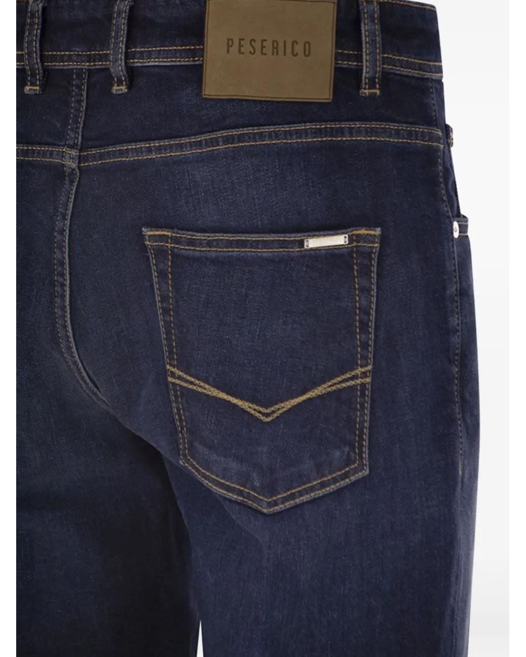 メンズ Peserico ロゴパッチ ジーンズ Blue