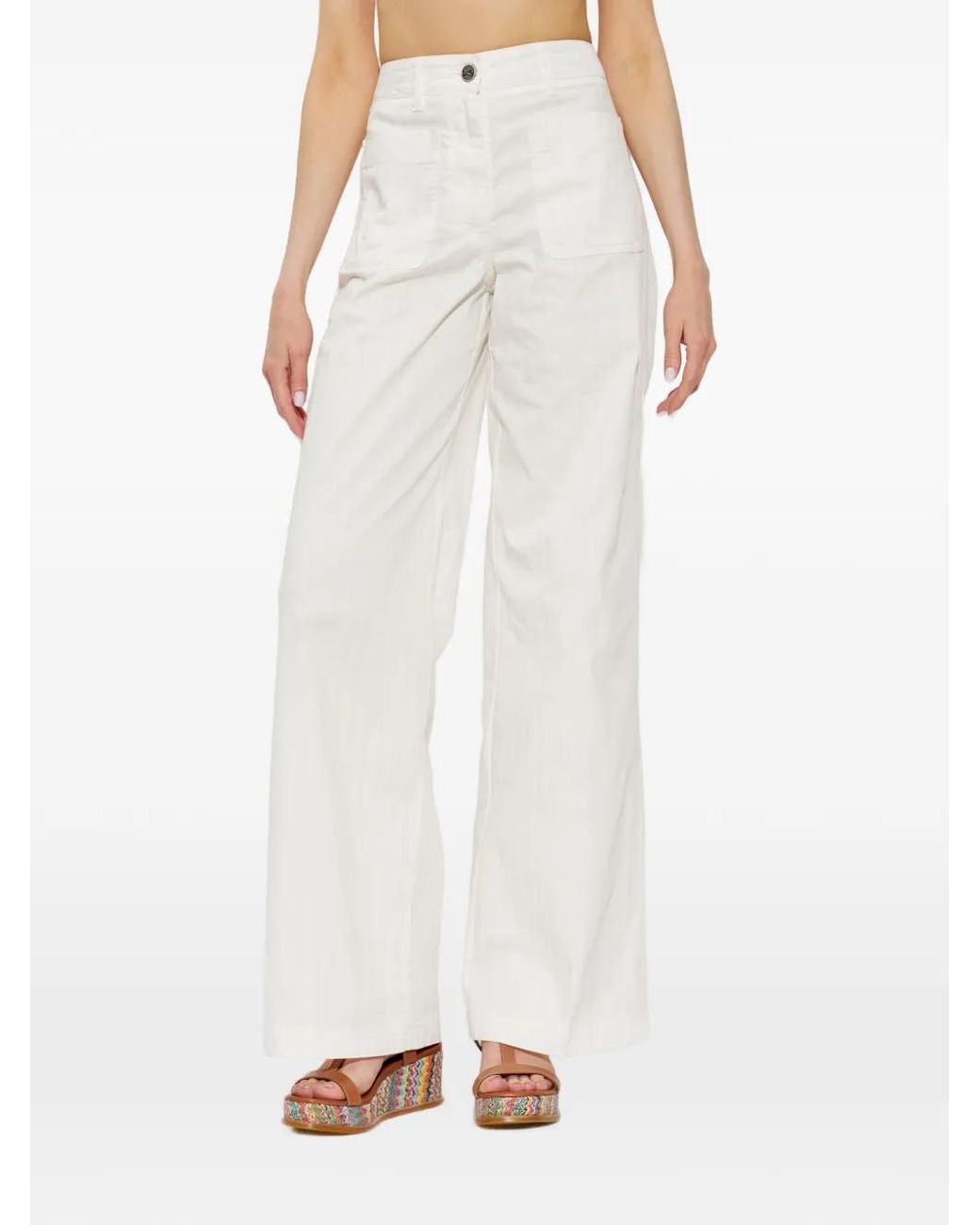 Etro White Jean À Coupe Ample
