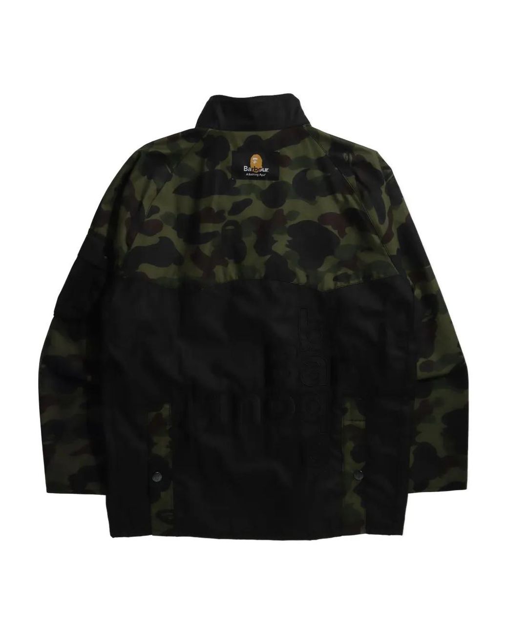 A Bathing Ape Black Camouflage-Patterned Buttoned Jacket for men