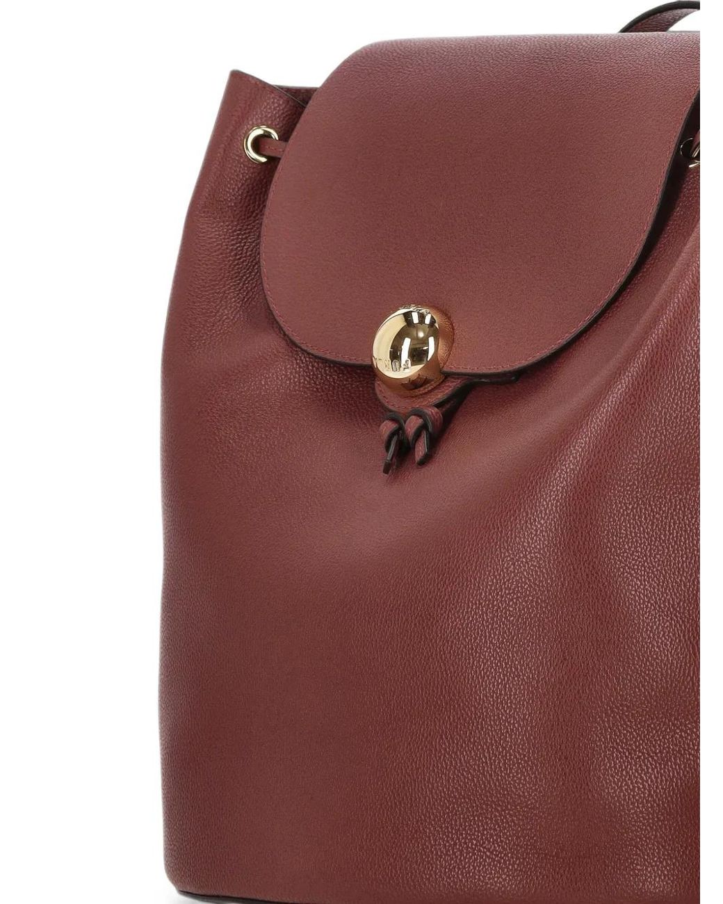 Furla Purple Leather Backpack