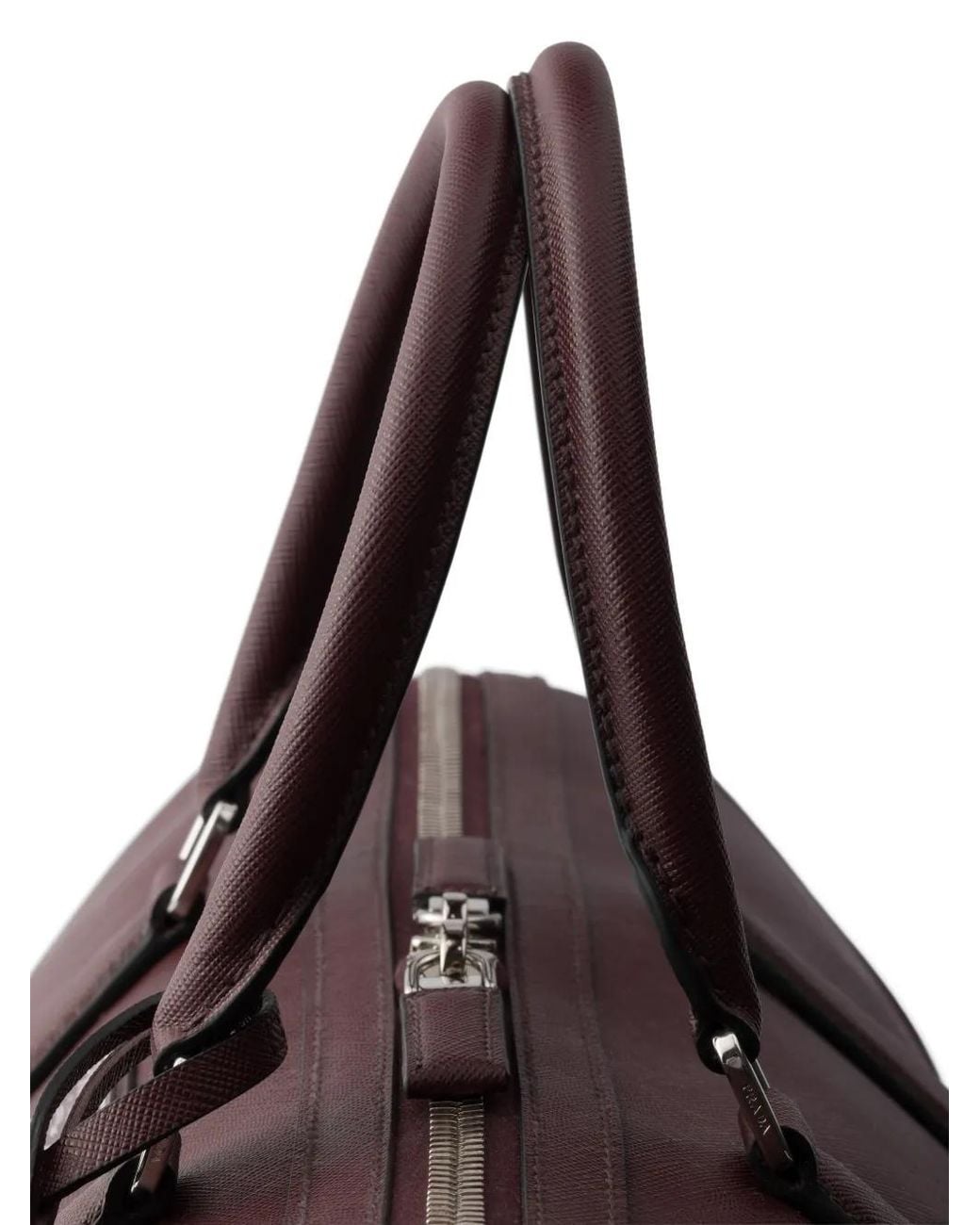 Prada Purple Saffiano Leather Travel Bag
