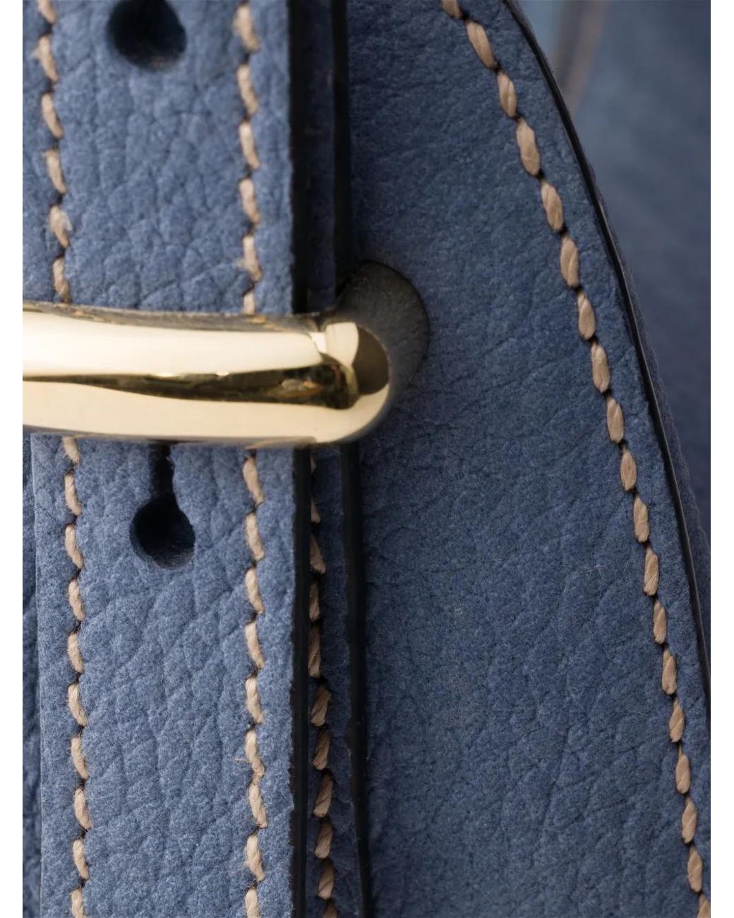 Prada Blue Arqué Small Nubuck Leather Bag