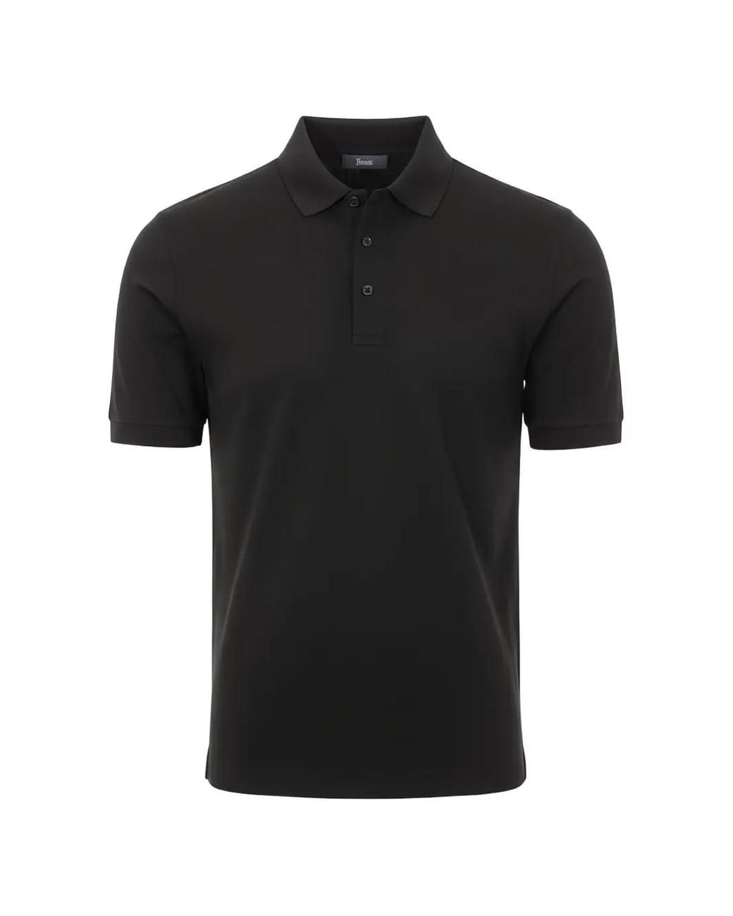 Herno Black Buttoned T-Shirt for men