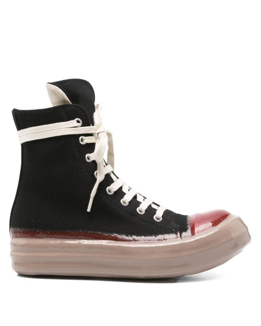 Rick Owens High-Top Lace-Up Sneakers in Black | Lyst