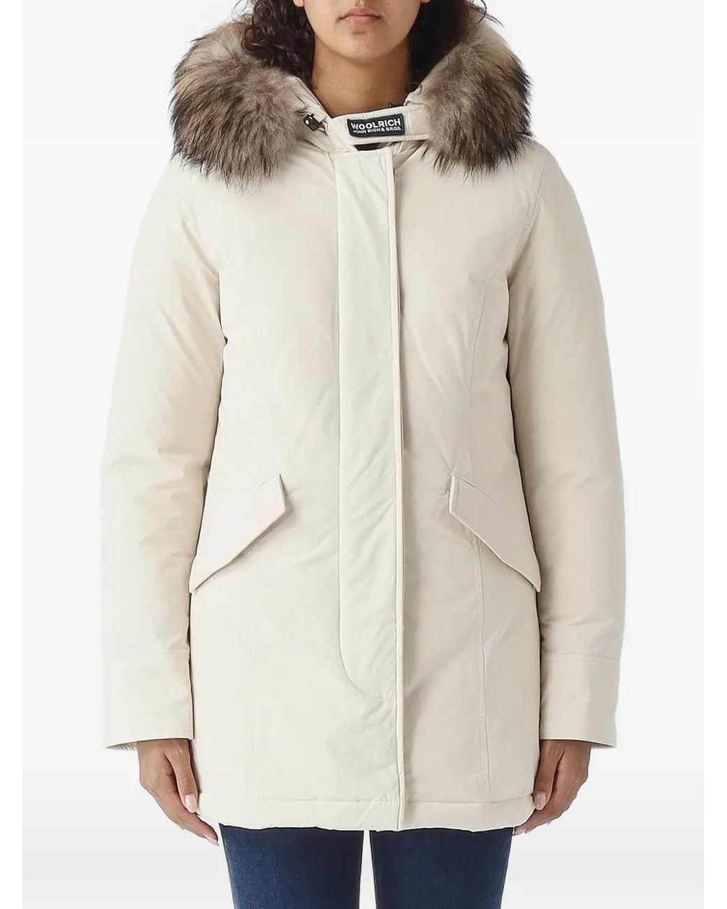 Woolrich Natural Icon Arctic Parka Fur-Trim Hooded Coat